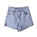 Jean Shorts Women Summer High Waisted Solid Hot Short Jeans Ladies Korean Elastic High Waist Denim Shorts Women