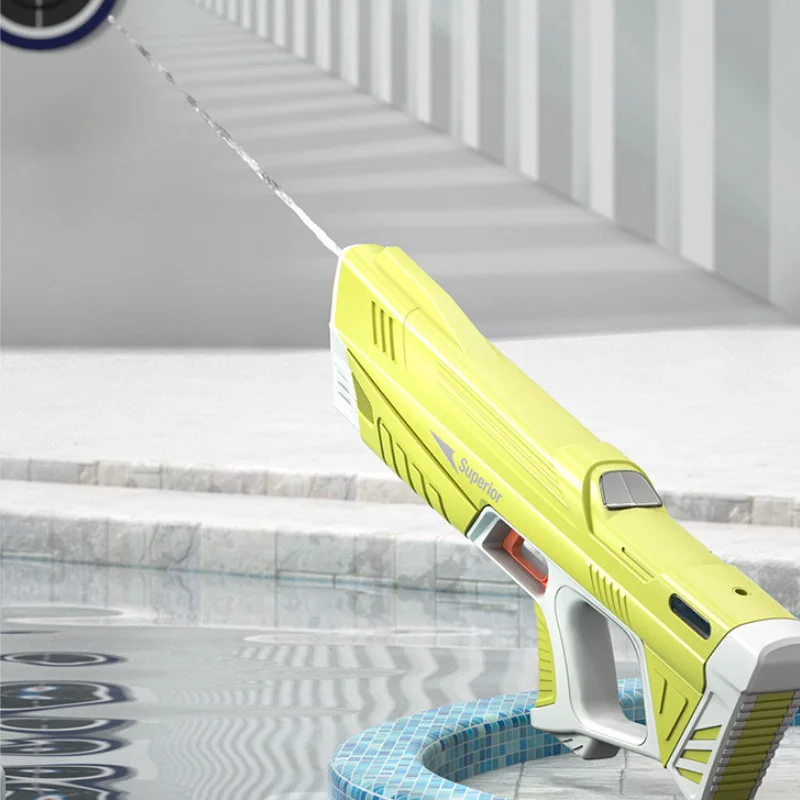43cm Full Electric Automatic Water Storage Gun Toys Portable Children Summer Beach Outdoor Fight Fantasy Toys for Boys Kids Game
