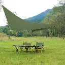 1pc Butterfly Canopy Tarpaulin,210T Polyester Spinning Waterproof, Rainproof Protection Portable Sun Shelter,For Outdoor Camping