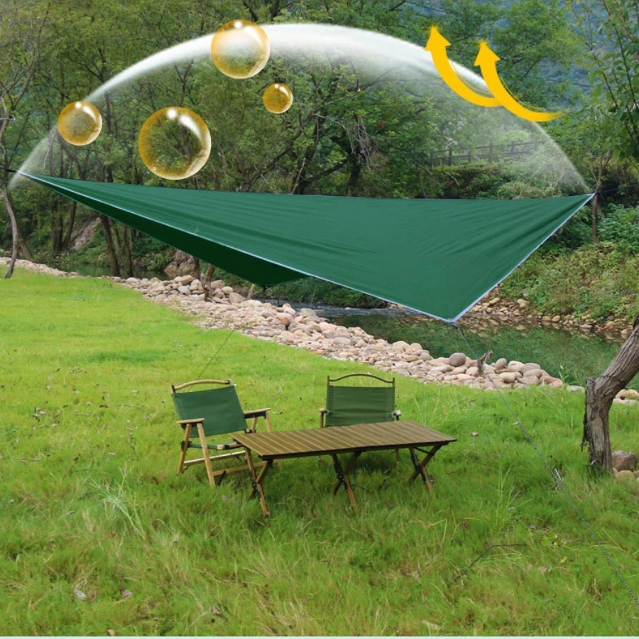 1pc Butterfly Canopy Tarpaulin,210T Polyester Spinning Waterproof, Rainproof Protection Portable Sun Shelter,For Outdoor Camping