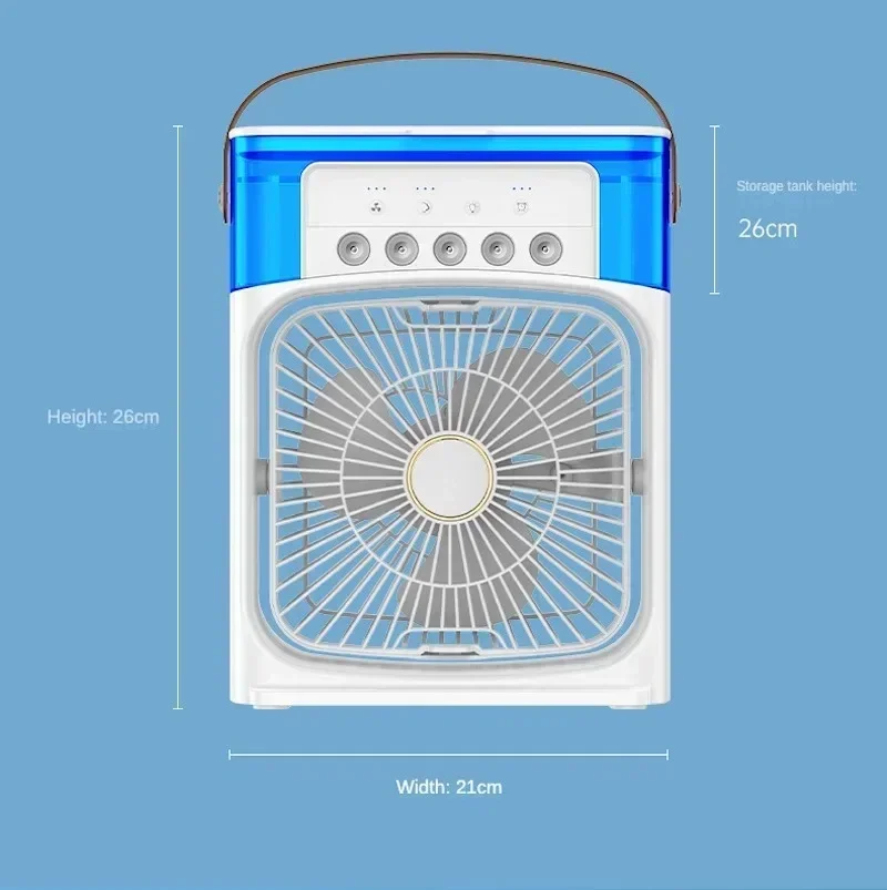 Car household dual-purpose five-hole spray fan humidification refrigeration air conditioning fan desktop mini air cooler USB fan