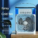 Car household dual-purpose five-hole spray fan humidification refrigeration air conditioning fan desktop mini air cooler USB fan