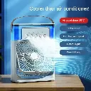 Car household dual-purpose five-hole spray fan humidification refrigeration air conditioning fan desktop mini air cooler USB fan