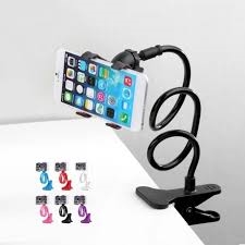 Black Acrobat Phone Holder with Movable Head and Clips In-Car Desk Side Phone Holder