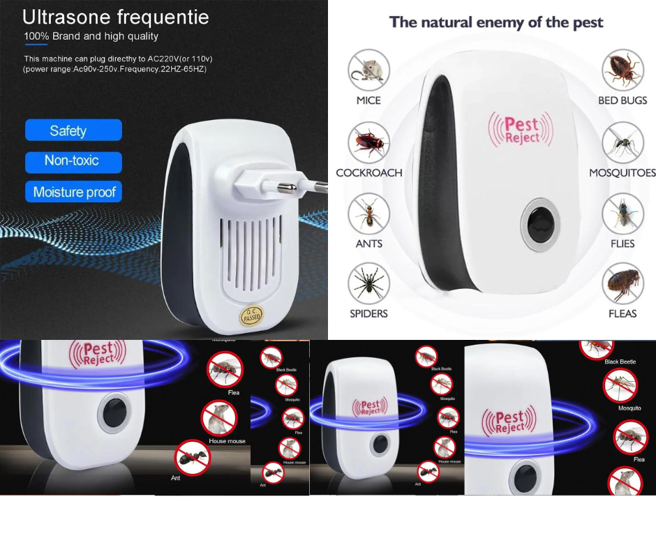 Electronic Ultrasonic Electromagnetic Mosquito Anti Mouse Insect Repeller Rat Cockroach Household Pest Reject Repellent
