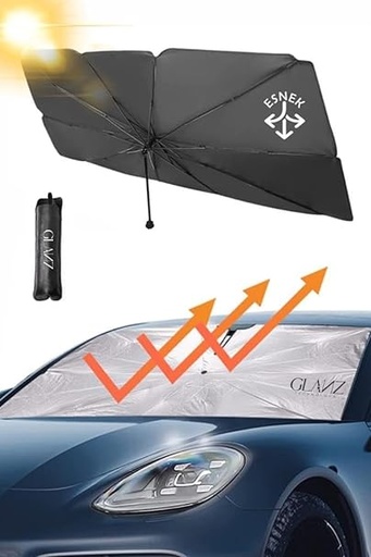 [The product is of very high quality, it opens easily and the sunshade stays in place without taking it down. The scent they gave as a gift was also wonderful.] Auto Foldable Sunshade Umbrella Windshield Canopy        
      145 * 79cm Special Flexible Handle Sunscreen