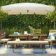 [Parasol, 200 x 125 cm, rectangular folding parasols, market parasol UV protection UPF 50+, rainproof garden parasol, patio umbrella, sun protection for the garden, balcony and terrace, 180 g / m⊃2;] Rectangular Parasol Canopy Sun Umbrella Keep Cool UV Protection Foldable for Patio Household Market Outdoor Umbrella Rainproof